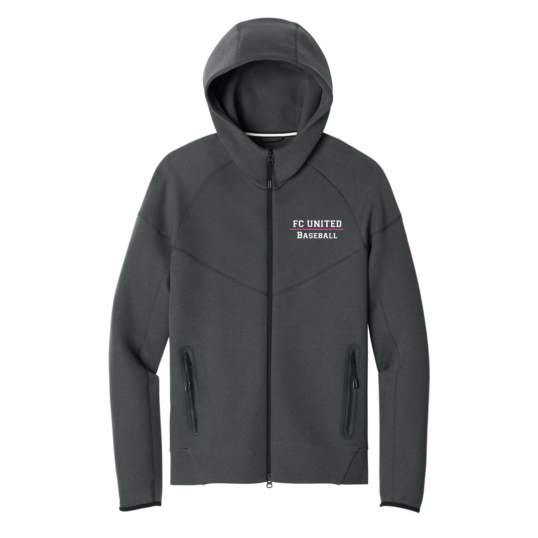 FCU Travel Baseball Nike Tech Fleece Full-Zip Hoodie -TEXT Logowear FCU Travel Baseball Anthracite Mens XS