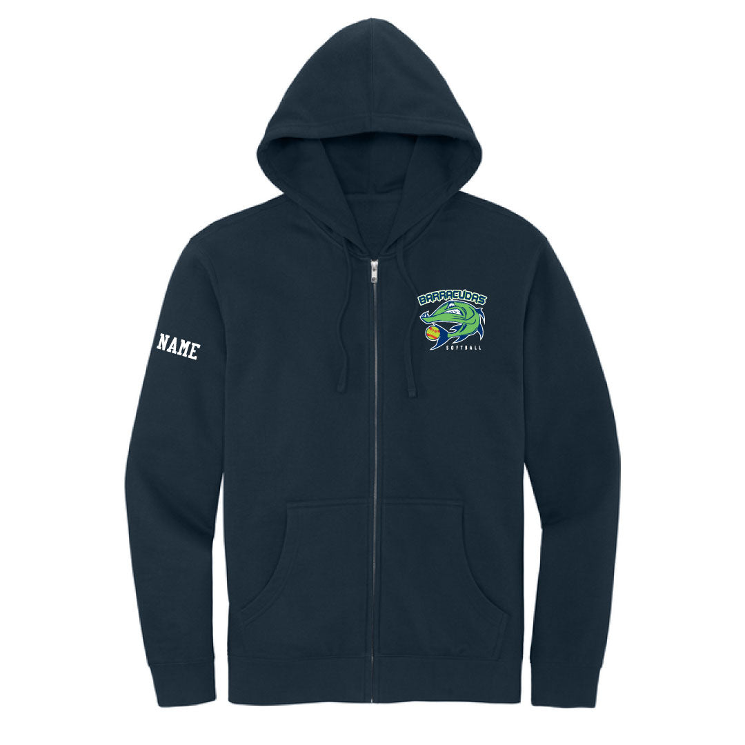 Barracudas Softball Full Zip Hooded Sweatshirt Logowear Barracudas Navy Youth S