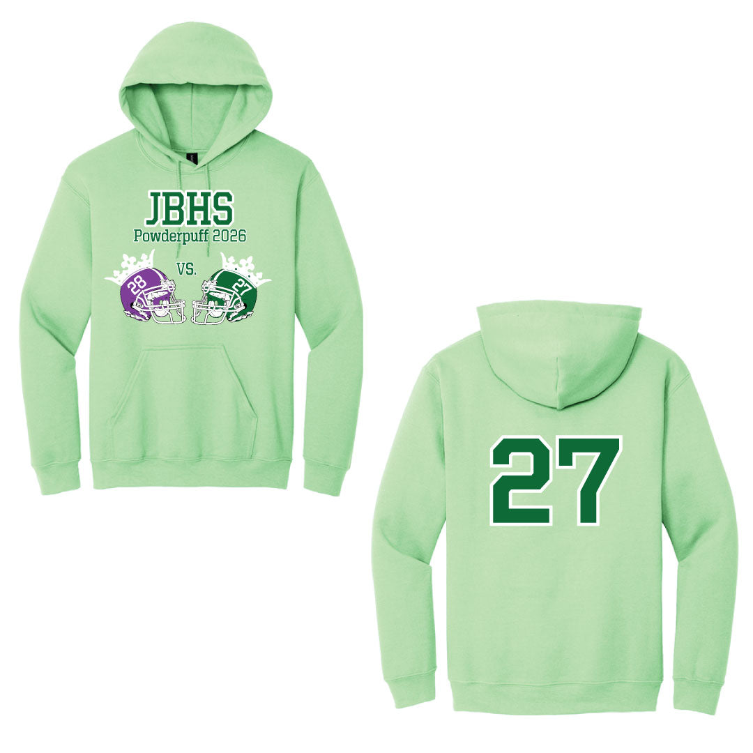 Barlow Powderpuff SENIORS Mint Green Hooded Sweatshirt Logowear Barlow Powderpuff