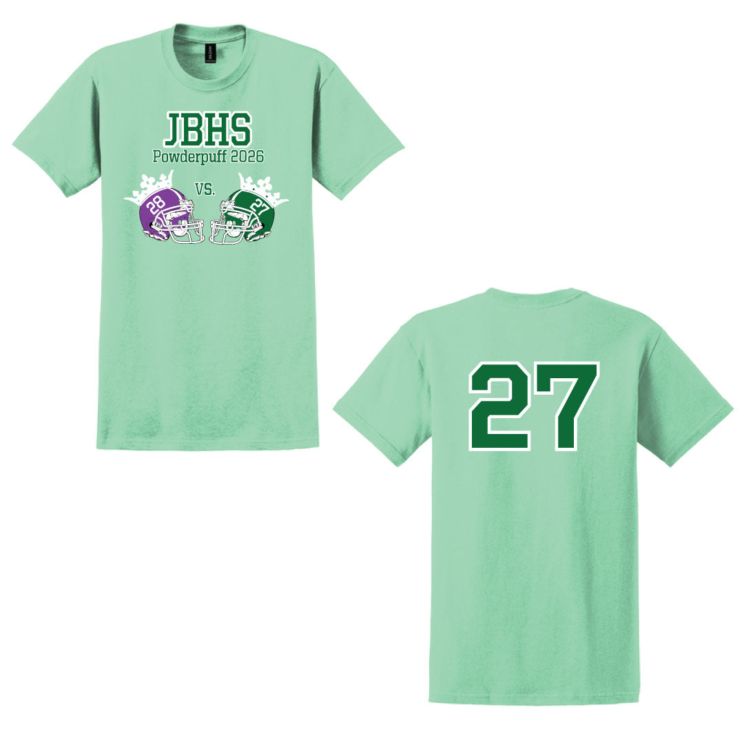 Barlow Powderpuff SENIORS Mint Green Cotton Tee Logowear Barlow Powderpuff