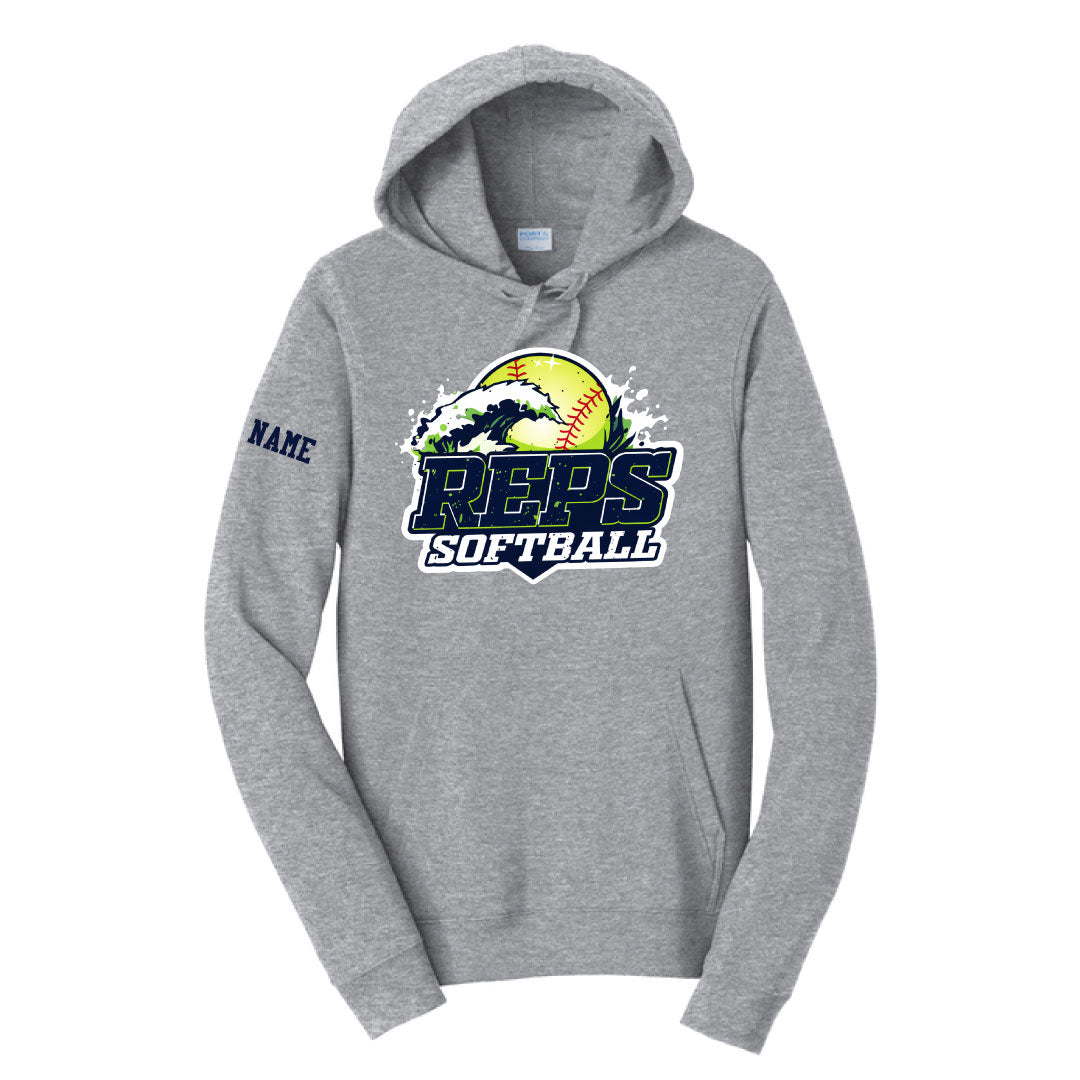 R.E.P.S. Hooded Sweatshirt Logowear R.E.P.S. Grey Adult S