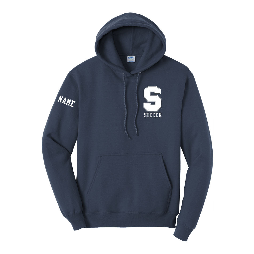 Staples Girls Soccer Fans Hooded Sweatshirt Logowear Staples Girls Soccer Fanwear Navy Adult S