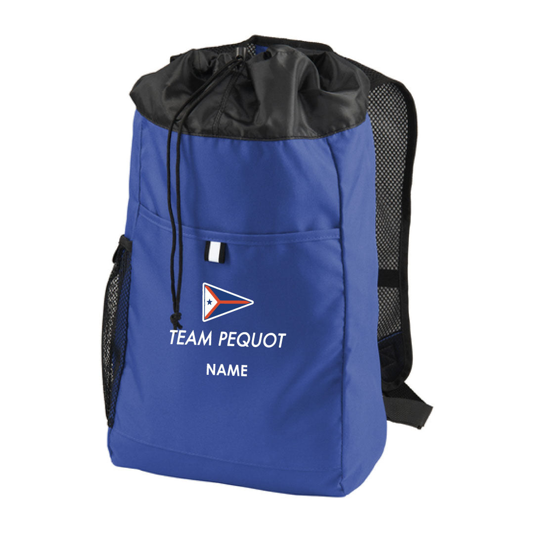 PYC Hybrid Backpack Logowear Pequot Yacht Club Royal/Black
