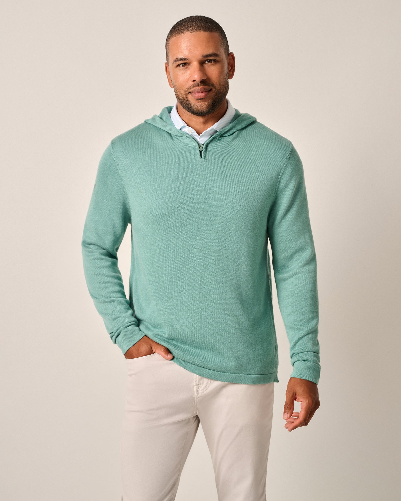 Johnnie-O Men's Royce Performance 1/4 Zip Hoodie Apparel Johnnie-O Green Grass Small