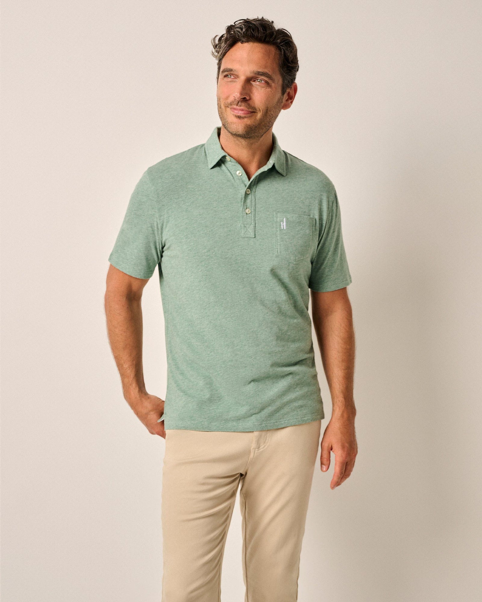 Johnnie-O Men's Heathered Original Polo 2.0 Apparel Johnnie-O Caper Small