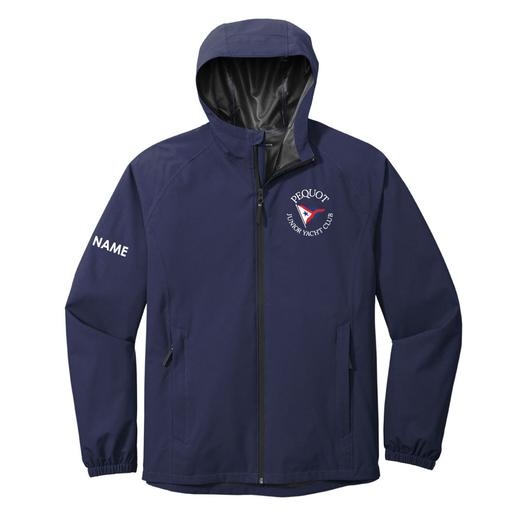 PYC Rain Jacket Logowear Pequot Yacht Club Navy Mens XS