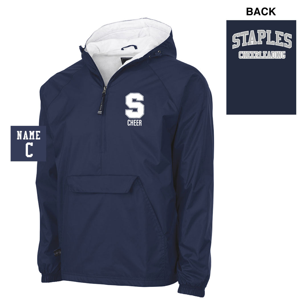 Staples Cheer 1/4 Zip Hooded Wind Jacket Logowear Staples Cheerleading Navy Adult S