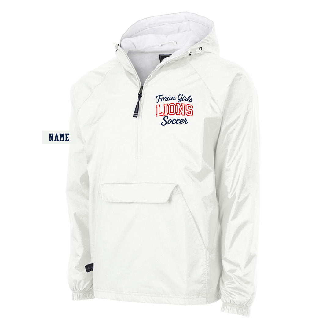 Foran Girls Soccer Hooded 1/2 Zip Windjacket