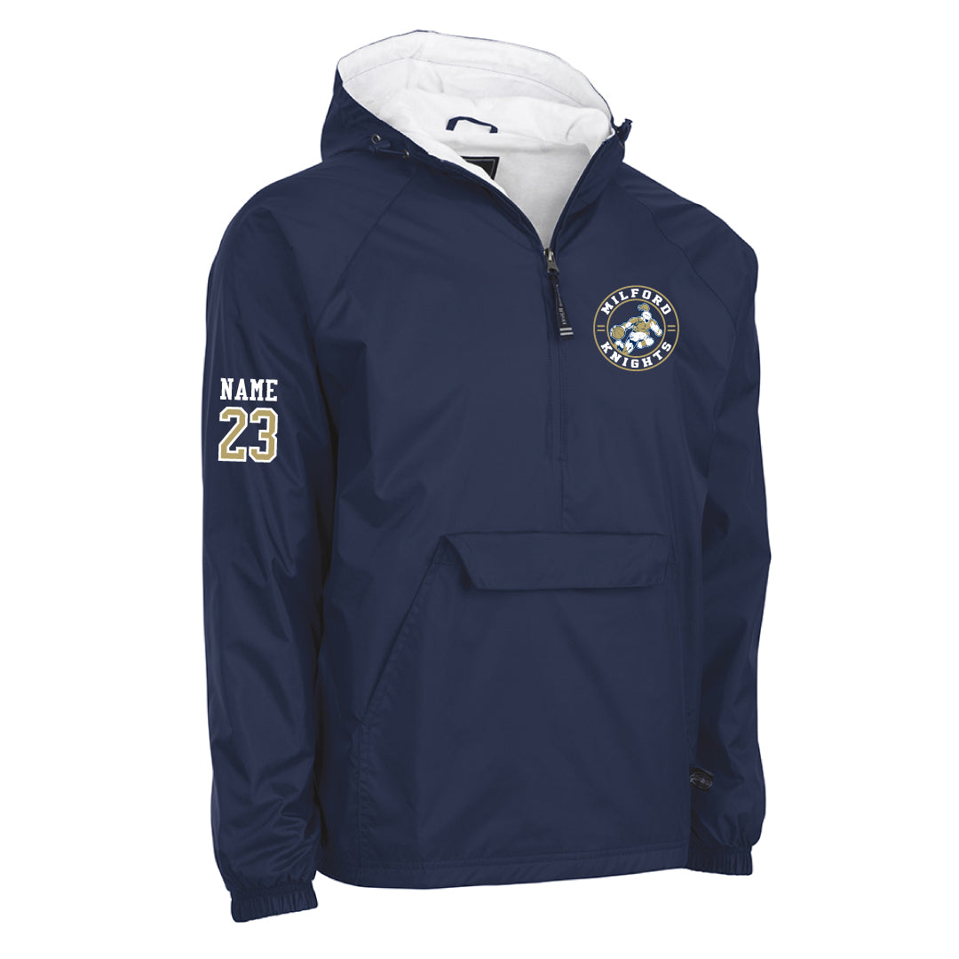 Milford Knights Basketball Hooded 1/4 Zip Windjacket Logowear Milford Knights Basketball Youth S
