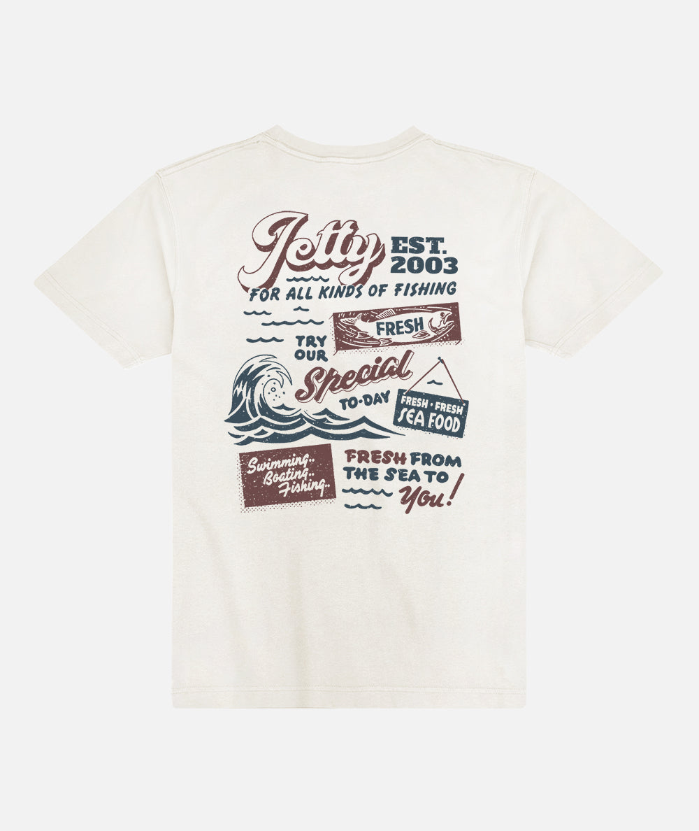 Jetty Men's Fresh Catch Pocket Tee Apparel Jetty White Small