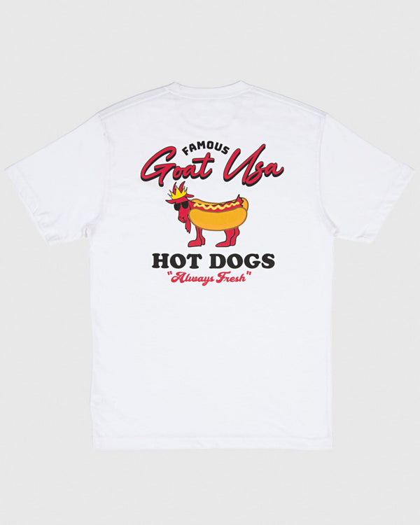 Goat USA Hot Dog T-Shirt Apparel Goat USA White Youth X-Small