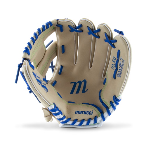 Marucci Swift S Type Youth 10.5" Glove Equipment MARUCCI Camel/Royal Blue Right Hand Throw