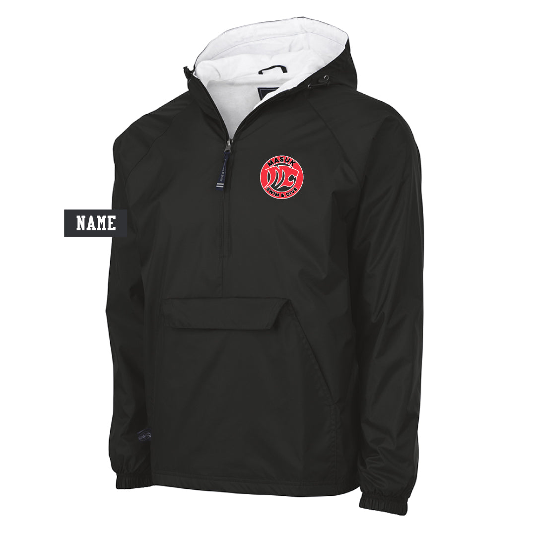 Masuk Girls Swim & Dive Hooded 1/4 Zip Wind Jacket Logowear Masuk Girls Swim & Dive Black Adult S