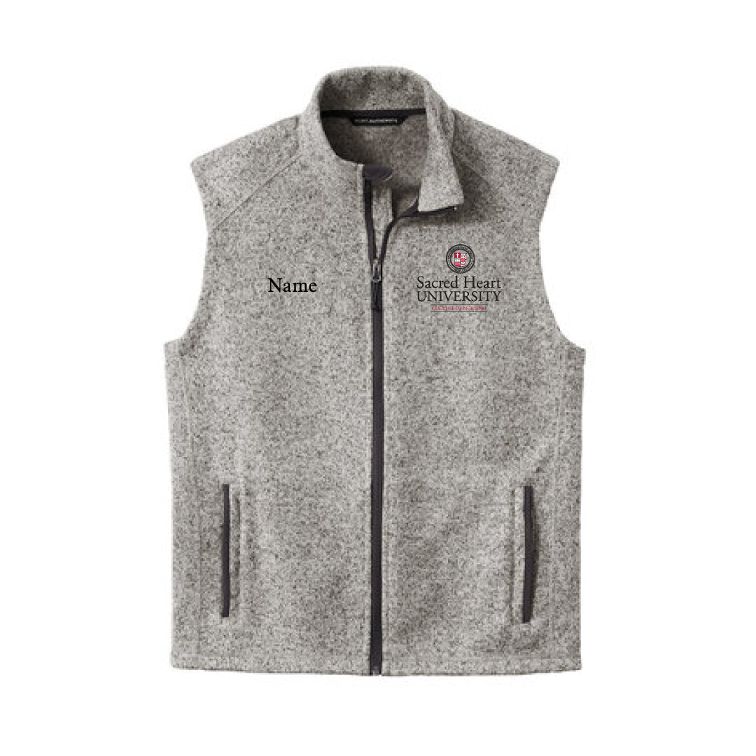 SHU SNA Heathered Vest Logowear SHU Student Nurses' Association Mens S