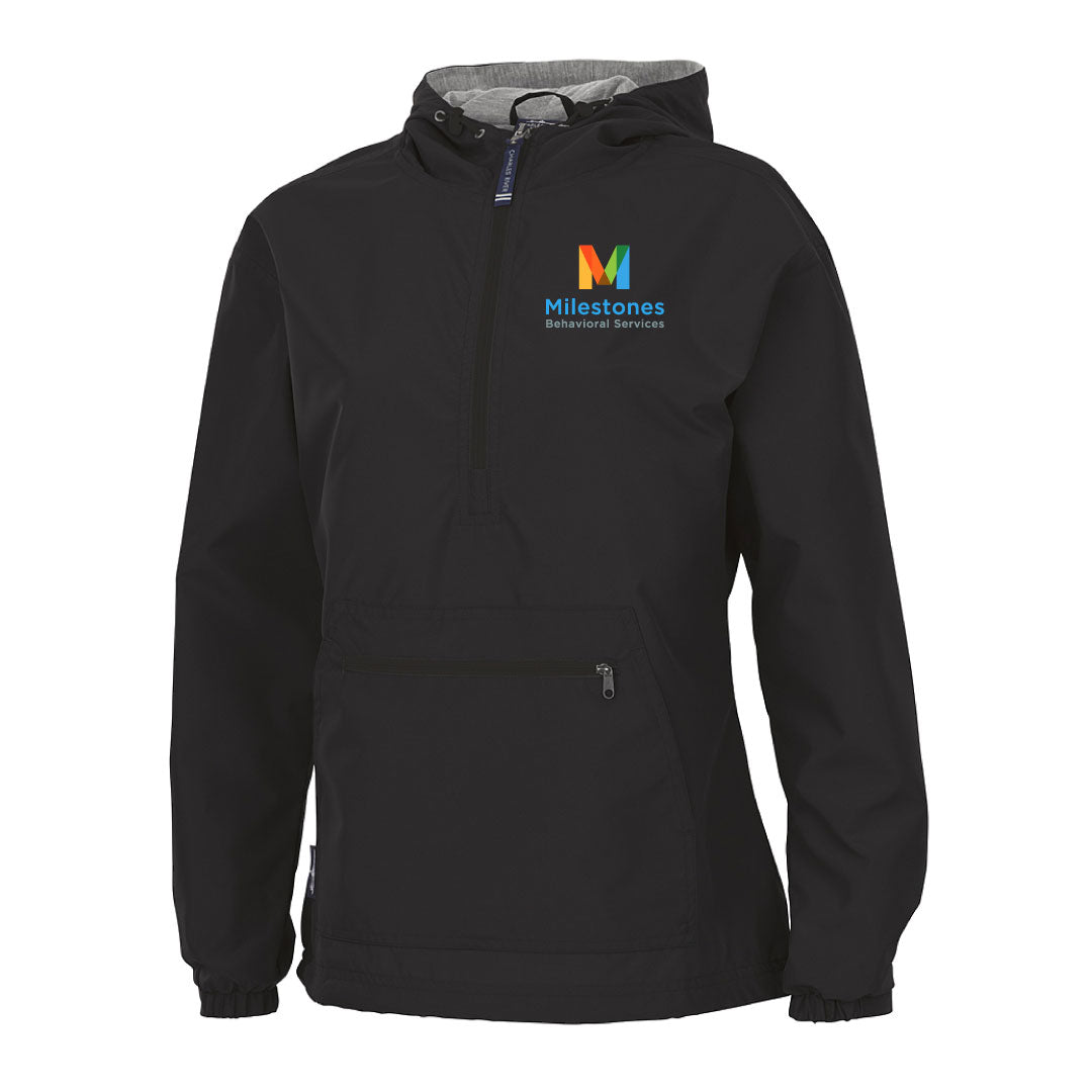 Milestones Chattham Anorak Logowear Milestones Behavioral Services Black Ladies XS