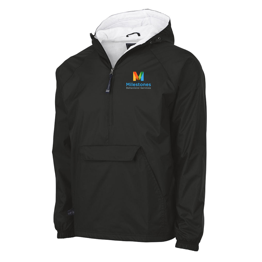 Milestones Youth Wind Jacket Logowear Milestones Behavioral Services Black Youth S