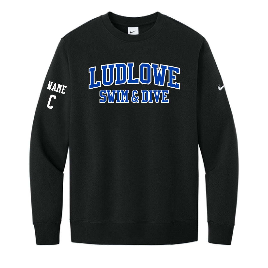 Ludlowe Girls Swim & Dive Nike Crewneck Sweatshirt