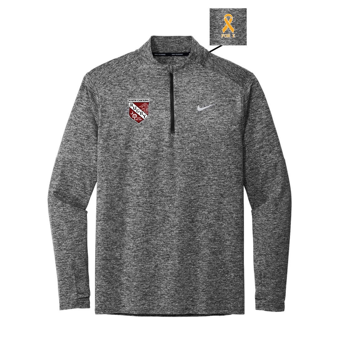 USC Rugby Black Heather Nike Dri Fit 1/2 Zip Logowear University of So. Carolina Rugby Mens S