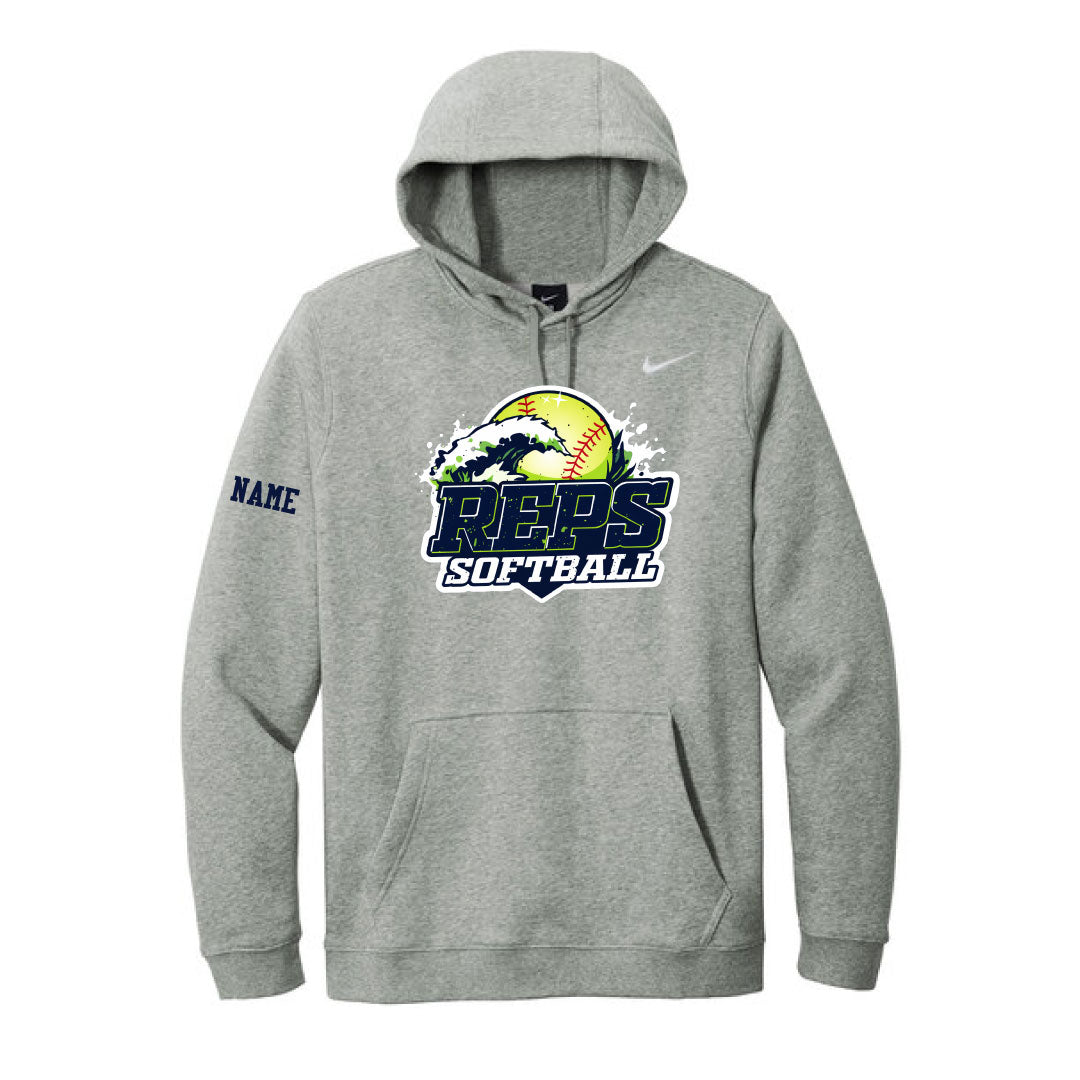 R.E.P.S. Nike Hooded Sweatshirt Logowear R.E.P.S. Grey Adult S
