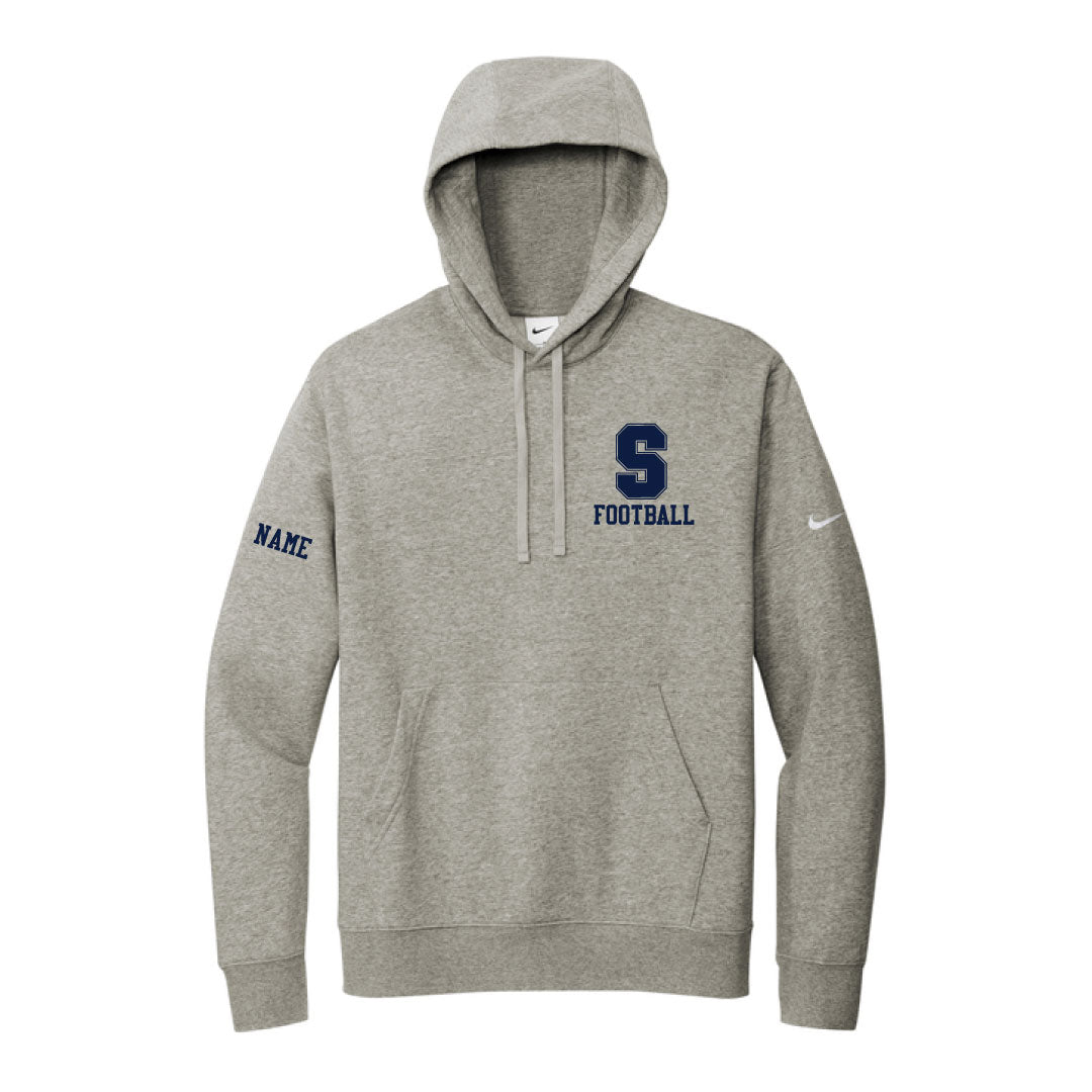 Staples Football Nike Hoodie Logowear Staples Football Grey Mens XS