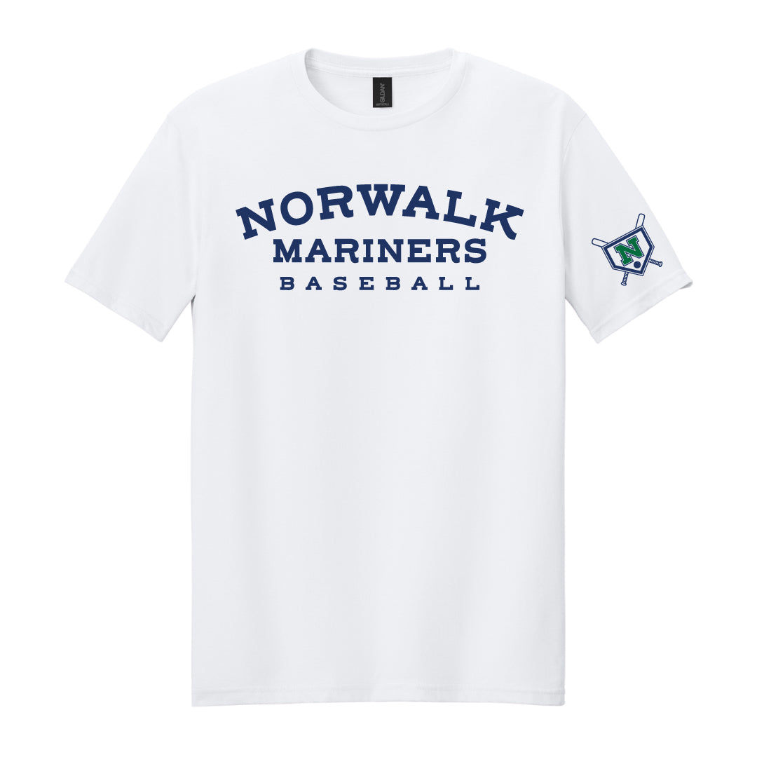 NYB Mariners Soft Style Cotton Tee Logowear Norwalk Youth Baseball White Youth S