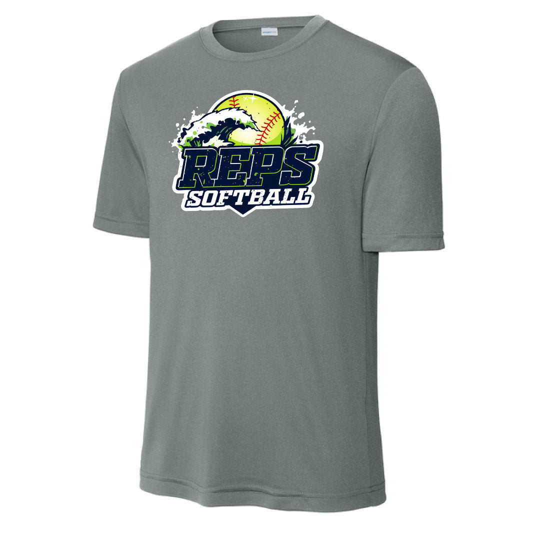 R.E.P.S. Performance Tee Logowear R.E.P.S. Grey Adult S