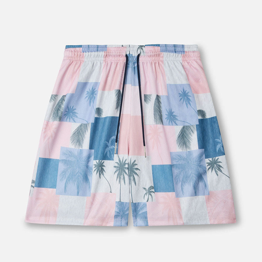 The Drip Shop Palm Patchwork Shorts