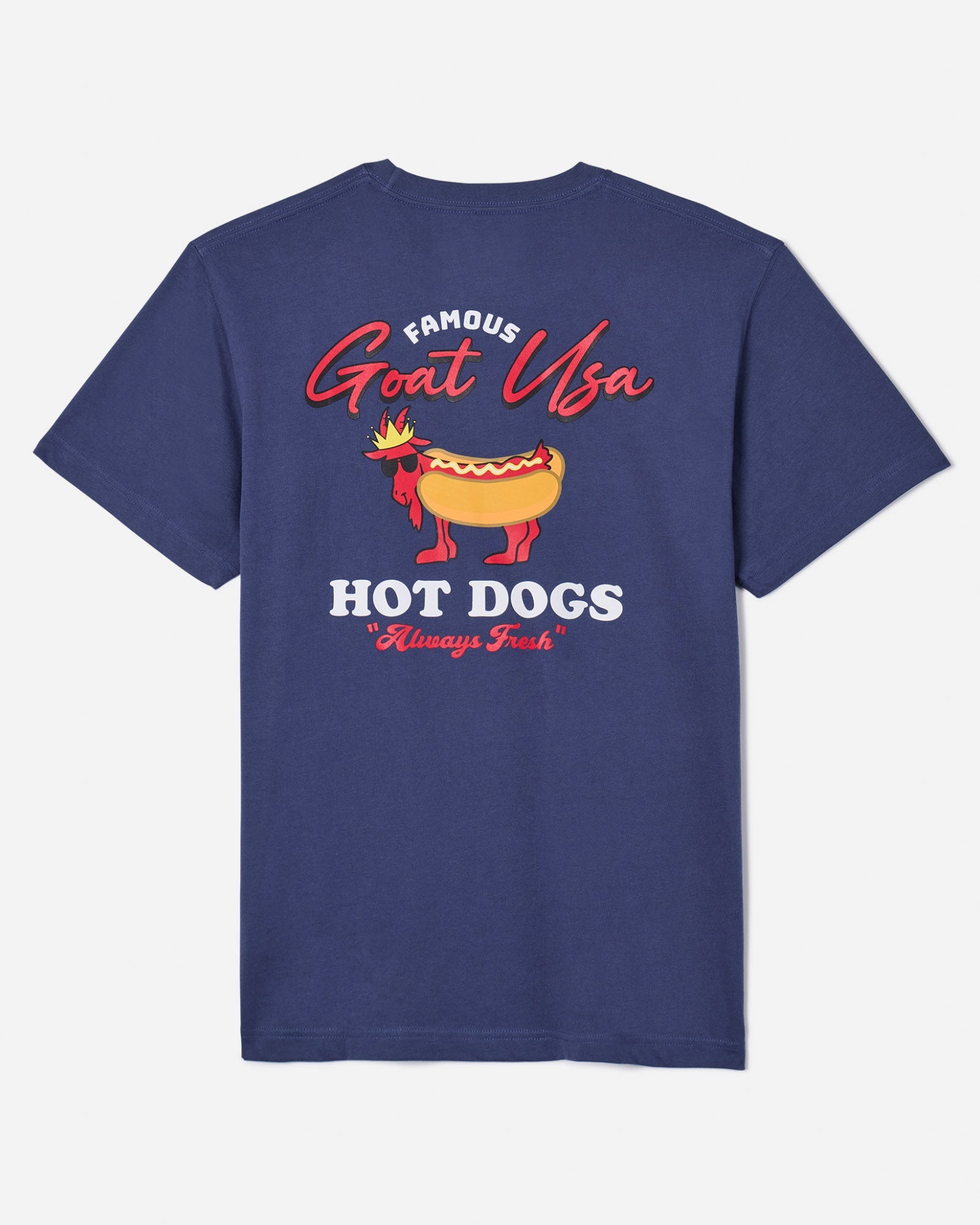 Goat USA Hot Dog T-Shirt Apparel Goat USA Navy Youth X-Small