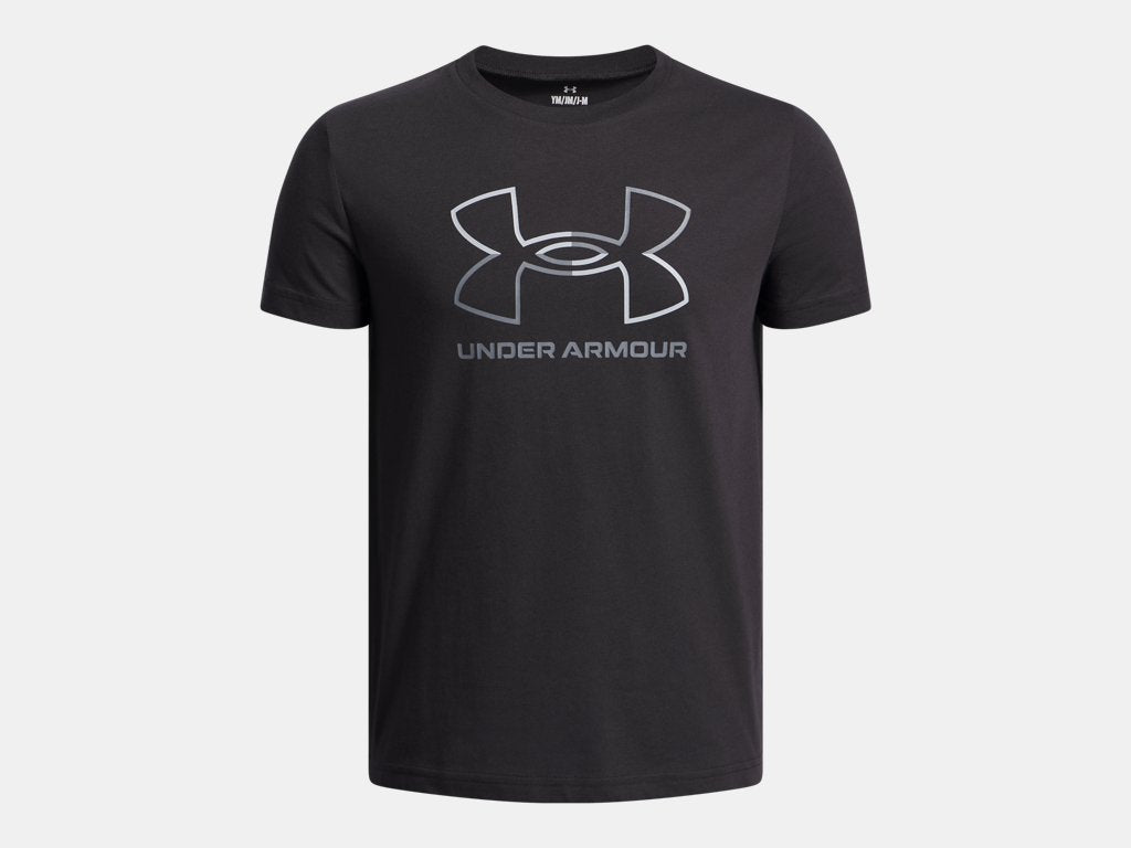 Under Armour Boys' GL Foundation Short Sleeve Apparel Under Armour Black/Mod Gray-001 Small