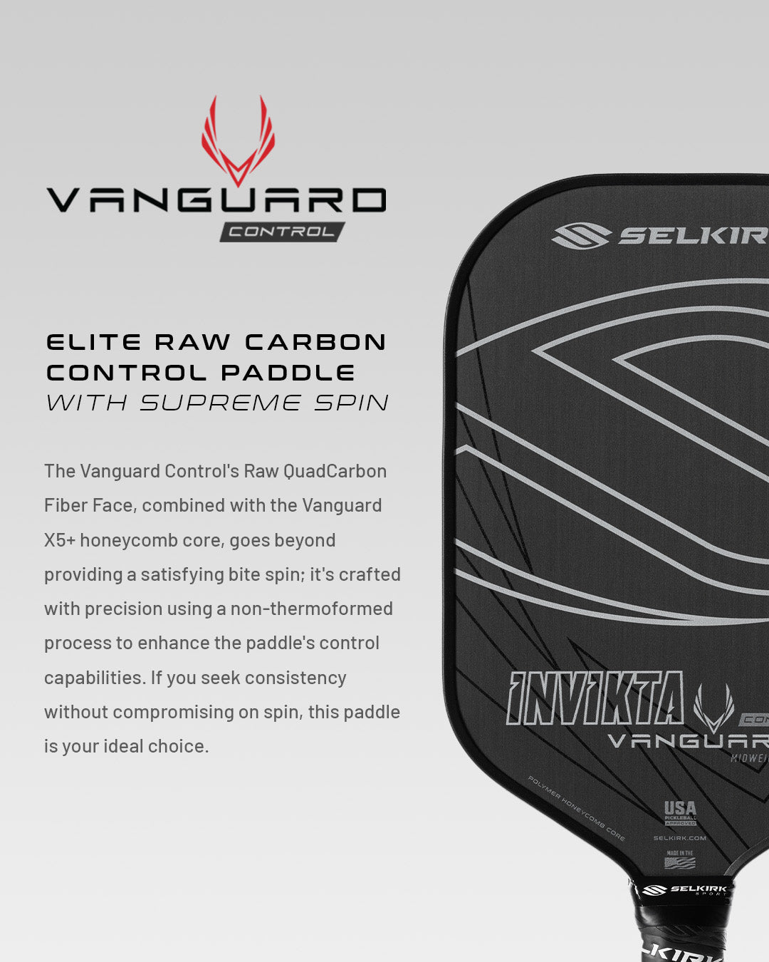 Selkirk Vanguard Control - Invikta Midweight Equipment Selkirk
