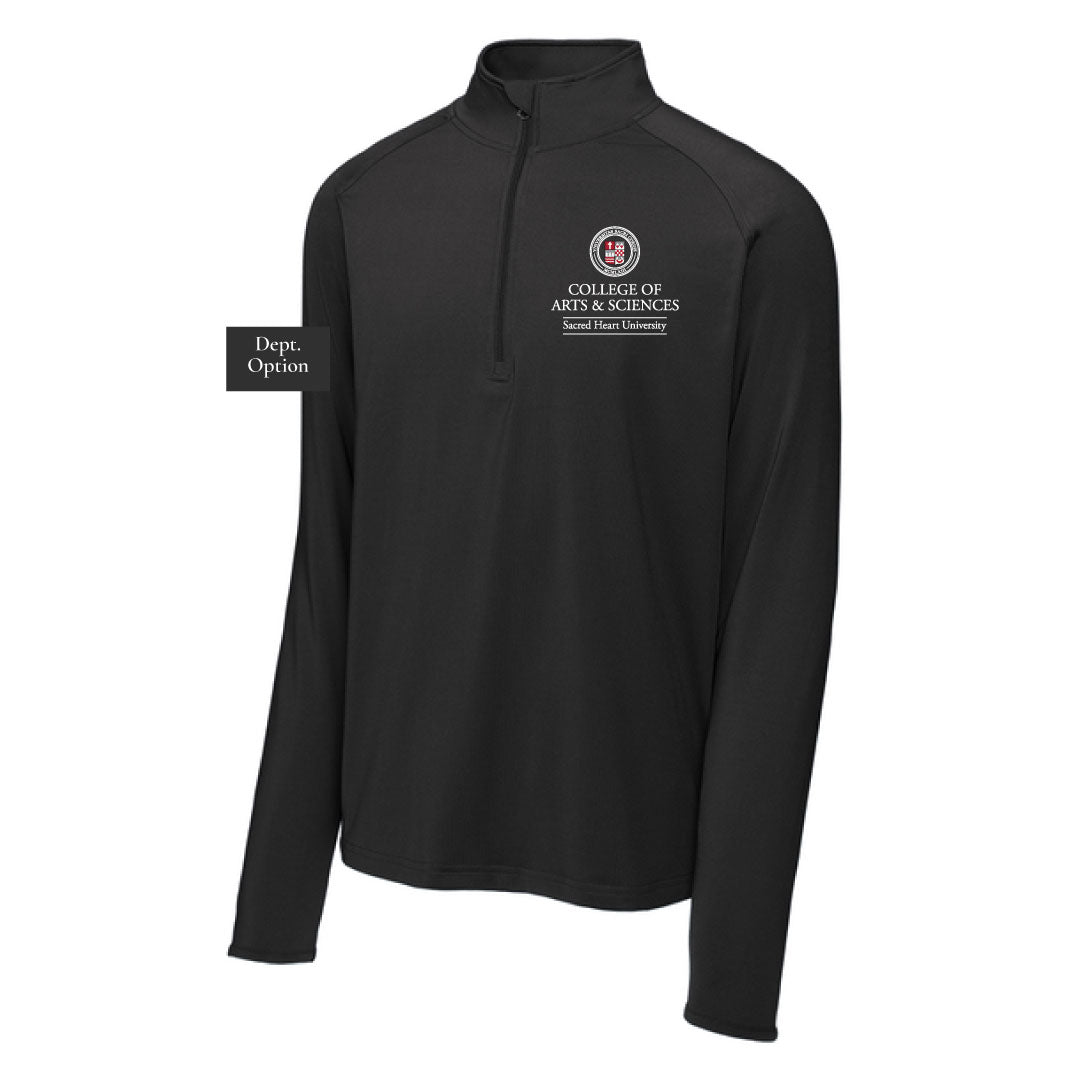 SHU College of Arts & Sciences Performance 1/4 Zip Logowear SHU College of Arts & Sciences Black Mens S