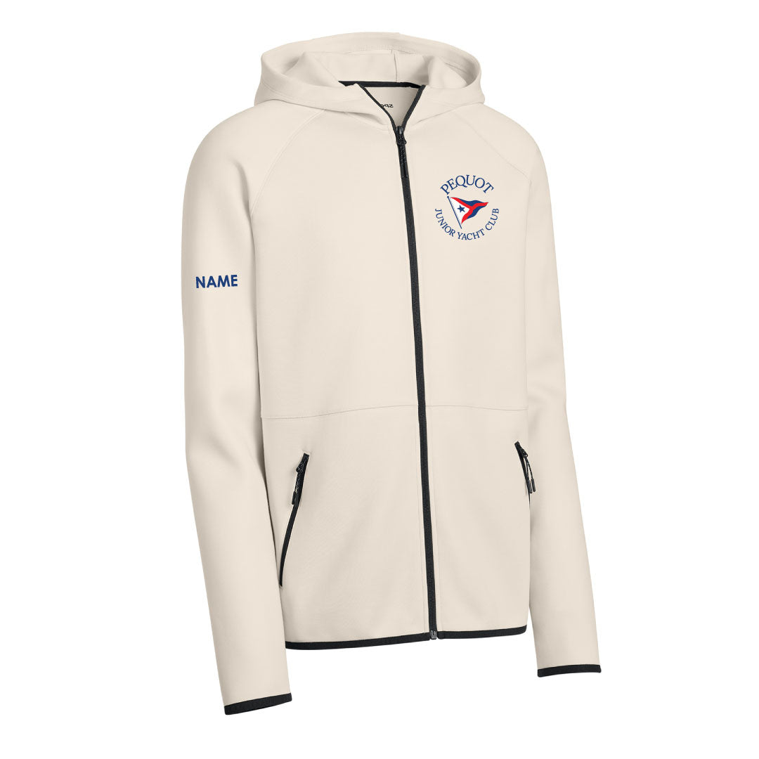 PYC Phenom Full-Zip Hoodie Logowear Pequot Yacht Club Ecru Mens XS