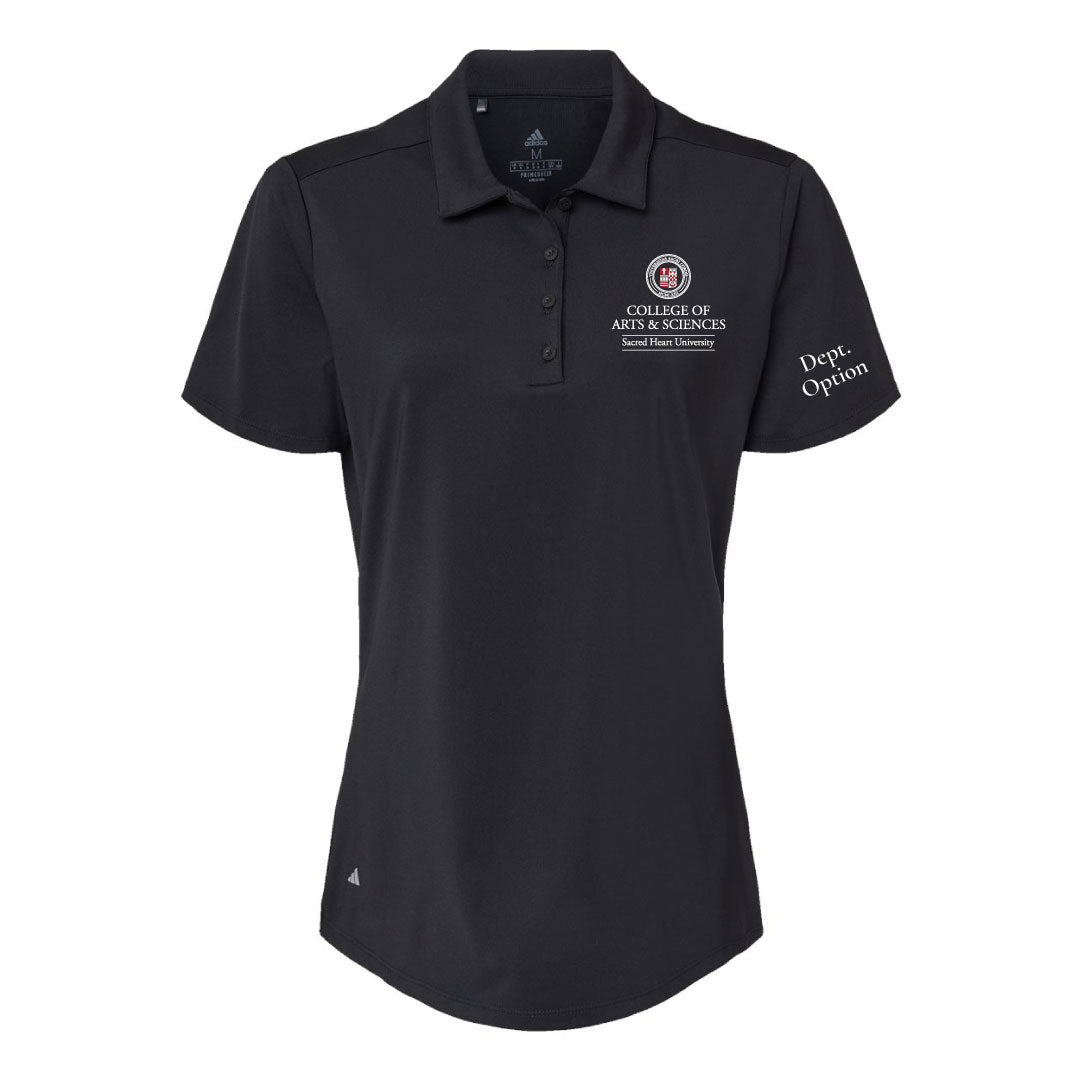 SHU College of Arts & Sciences Adidas Polo Logowear SHU College of Arts & Sciences Black Ladies XS