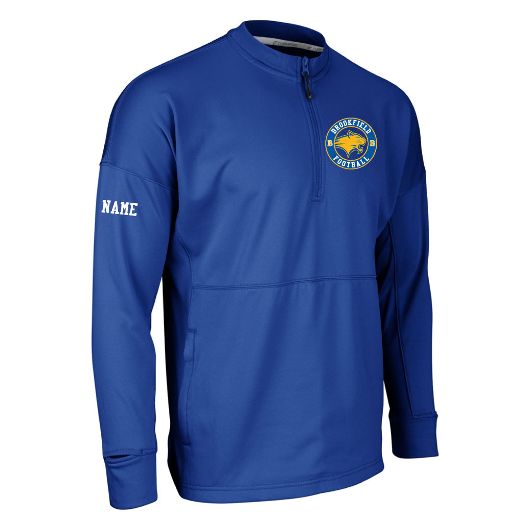 Brookfield Football 1/4 Fleece Crewneck