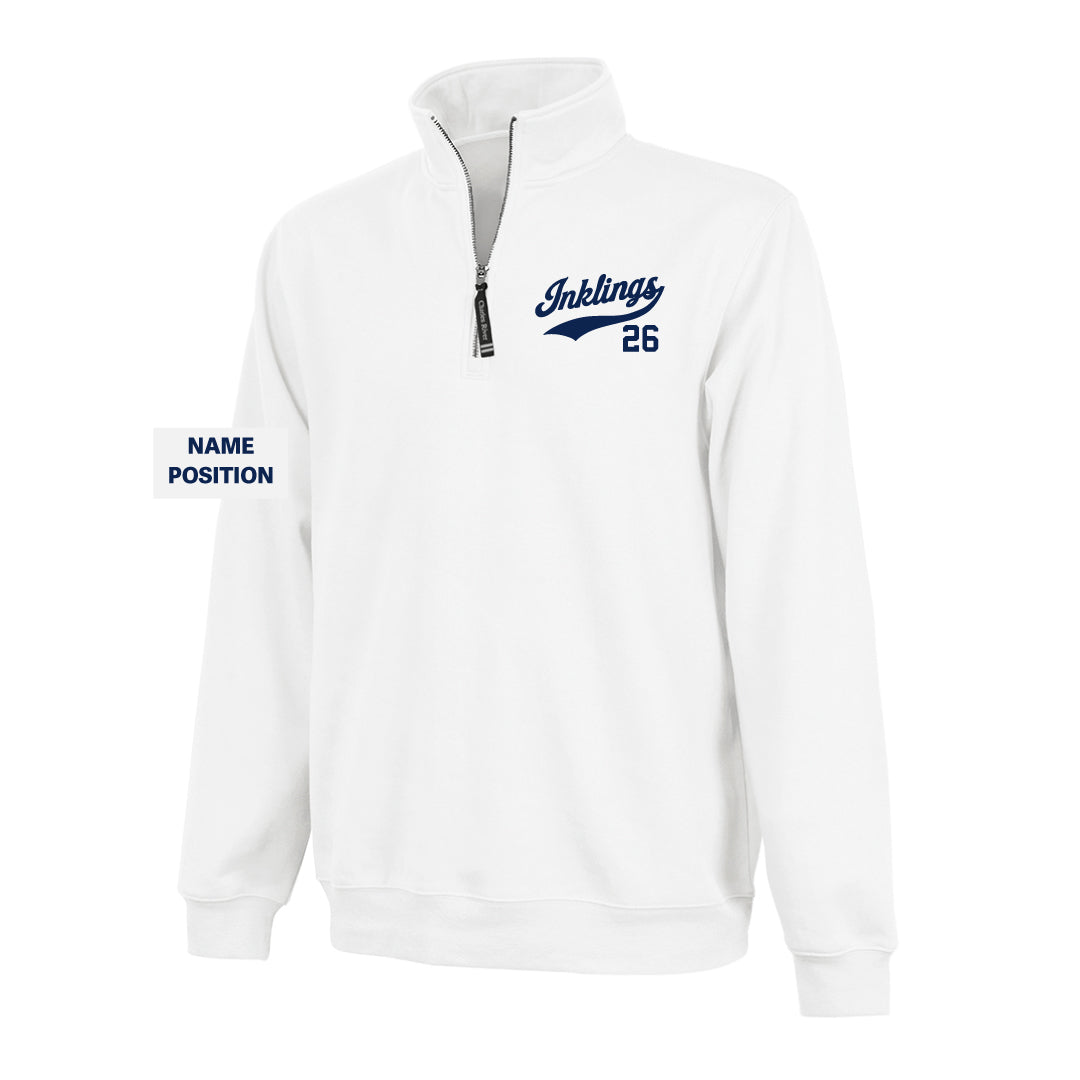 Staples Inklings 1/4 Zip Sweatshirt Logowear Staples Inklings White Adult XS