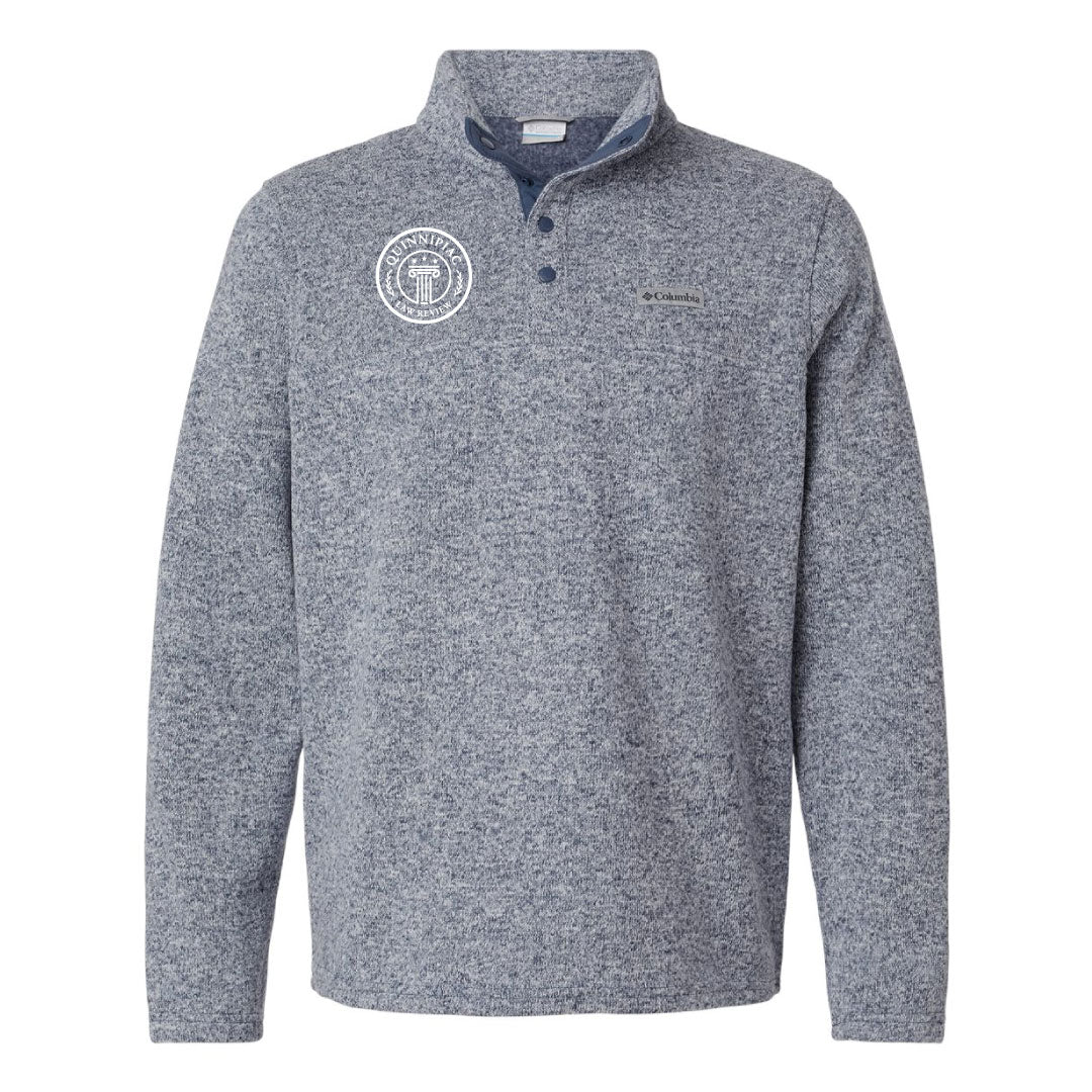 QLR Fleece Half Snap Pullover Logowear Quinnipiac Law Review Dark Mountain Heather Adult S