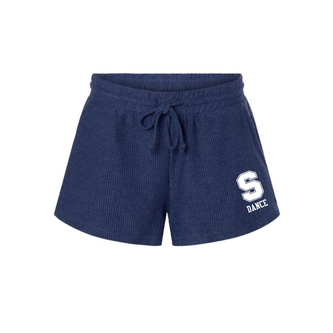 Staples Dance Team Ribbed Knit Shorts Logowear Staples Dance Team Navy Ladies XS