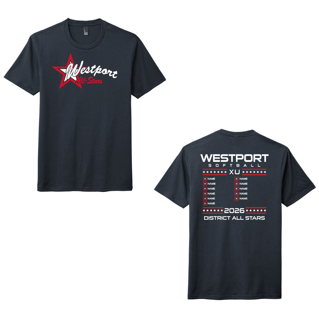 Westport LL Softball All Stars Roster Tee 8-9U