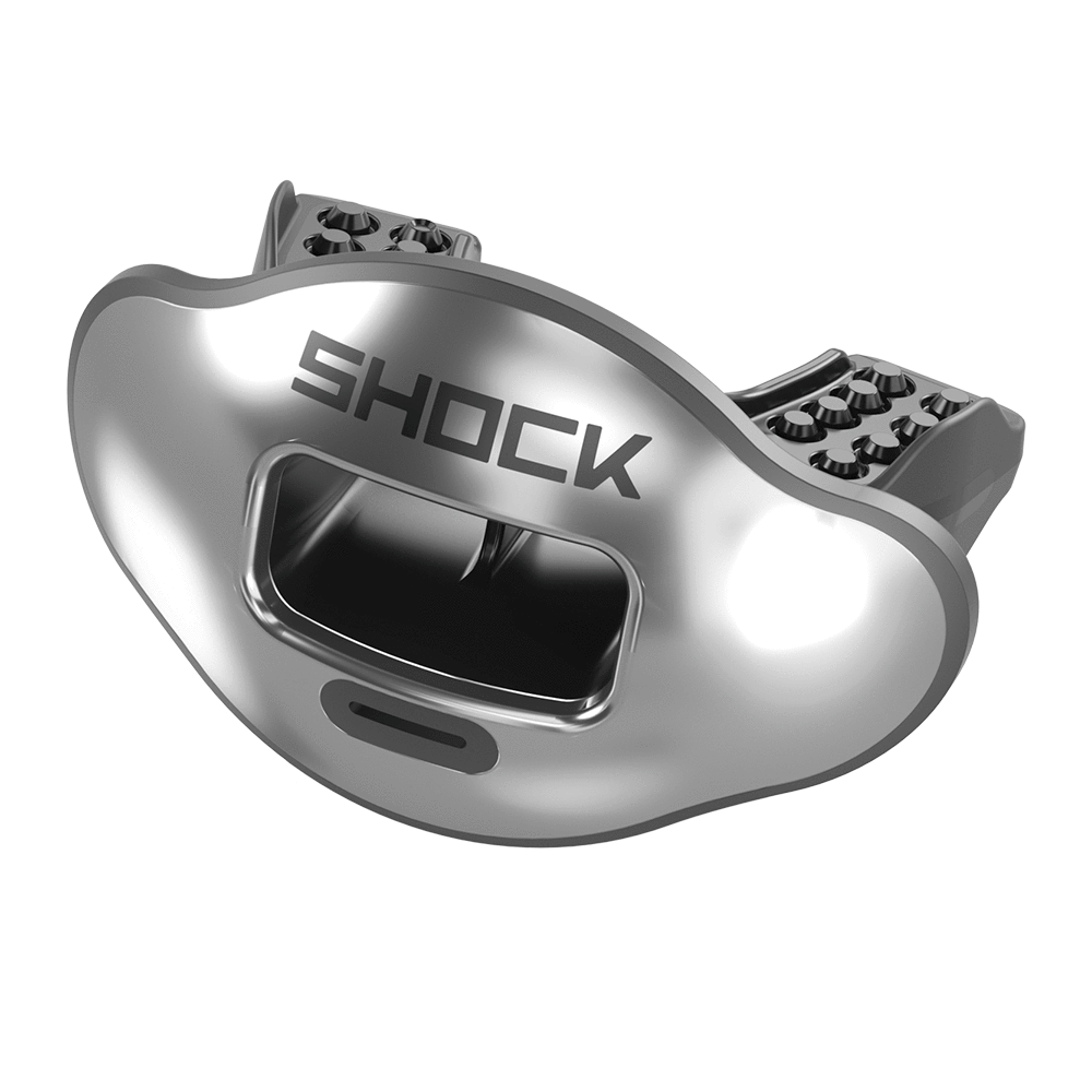 Shock Doctor Max AirFlow 2.0 Chrome Lip Guard Accessories United Sports Brands Black/Chrome Silver