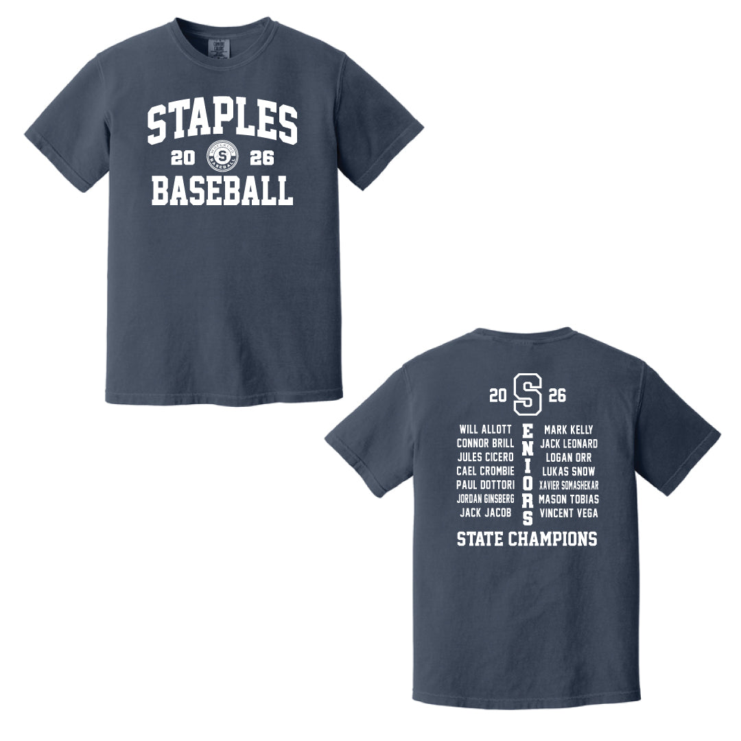 Staples Baseball Class LL State Champions SENIORS Tee