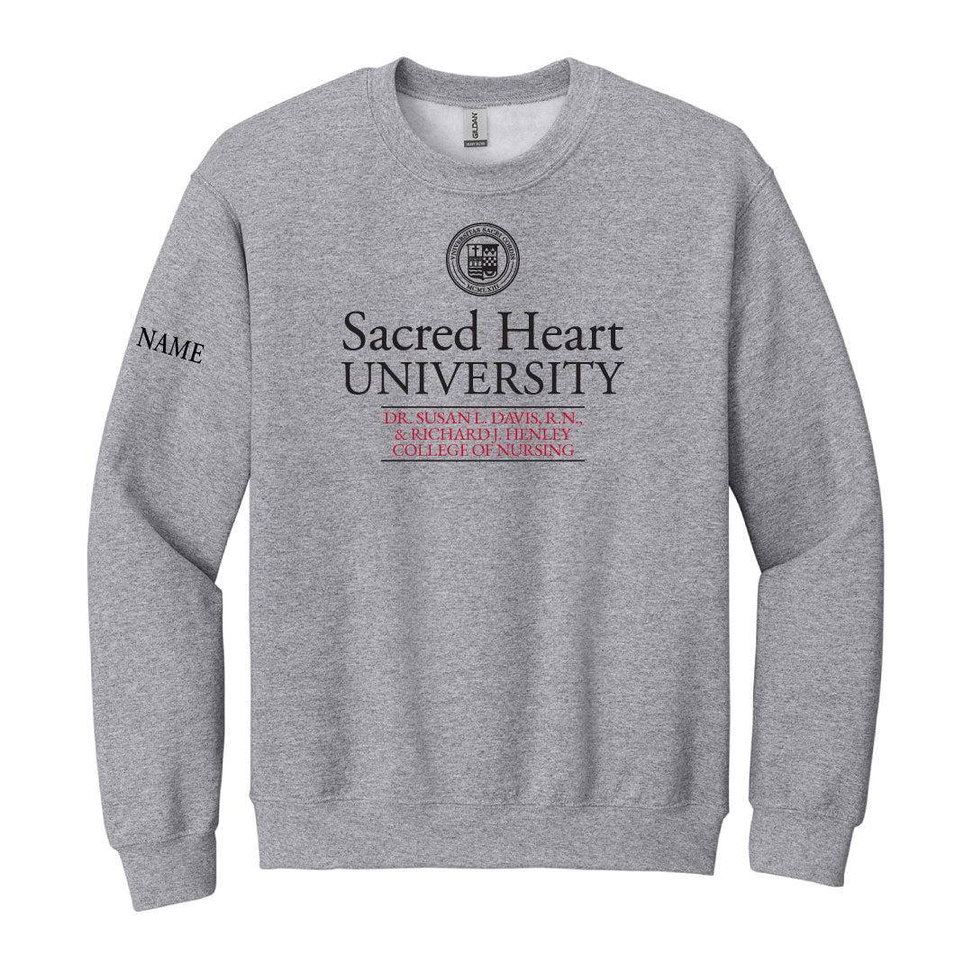 SHU SNA Crew Sweatshirt Logowear SHU Student Nurses' Association Grey Adult S