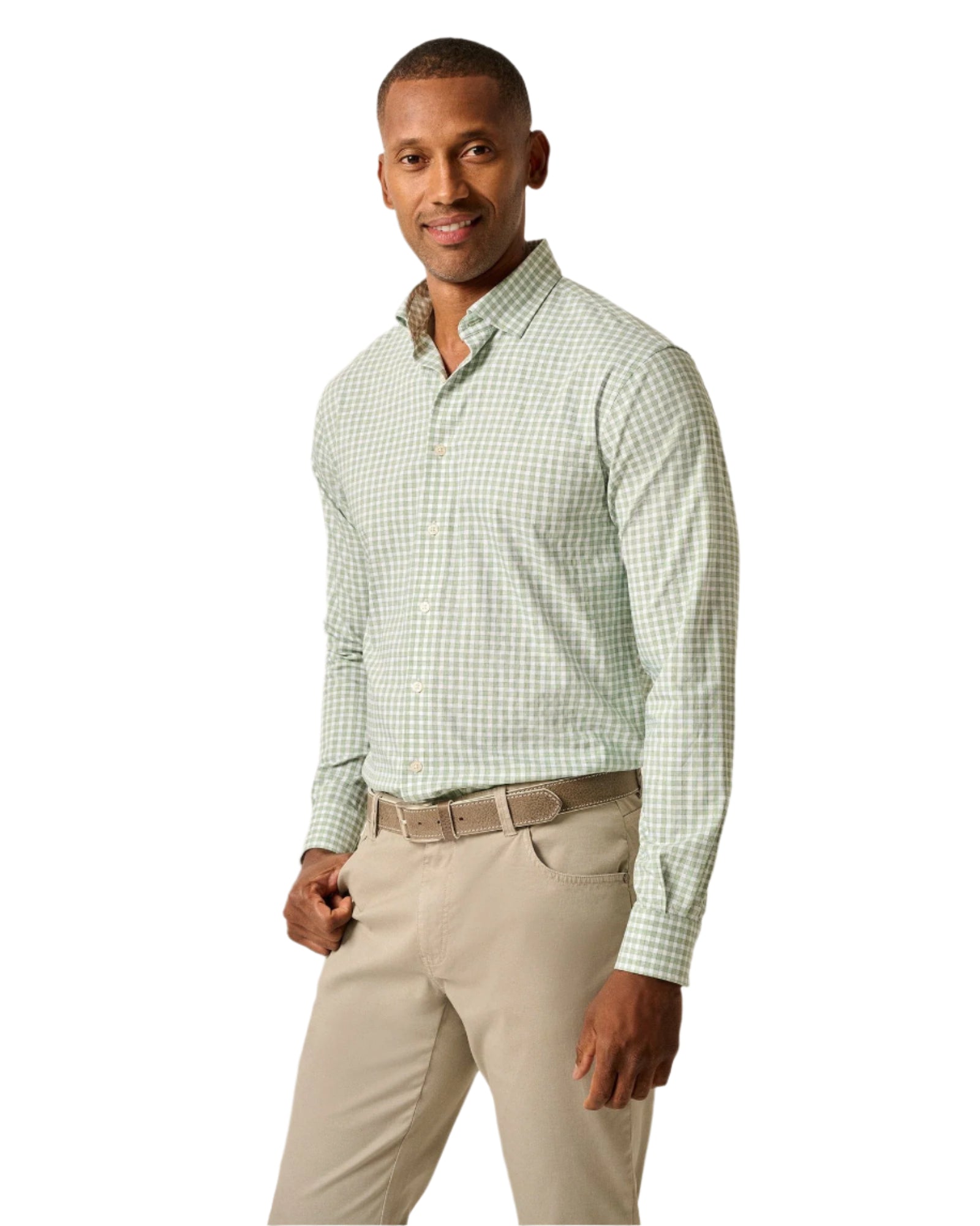 Johnnie-O Men's Westwood Performance Button Up Shirt Apparel Johnnie-O Clover Small