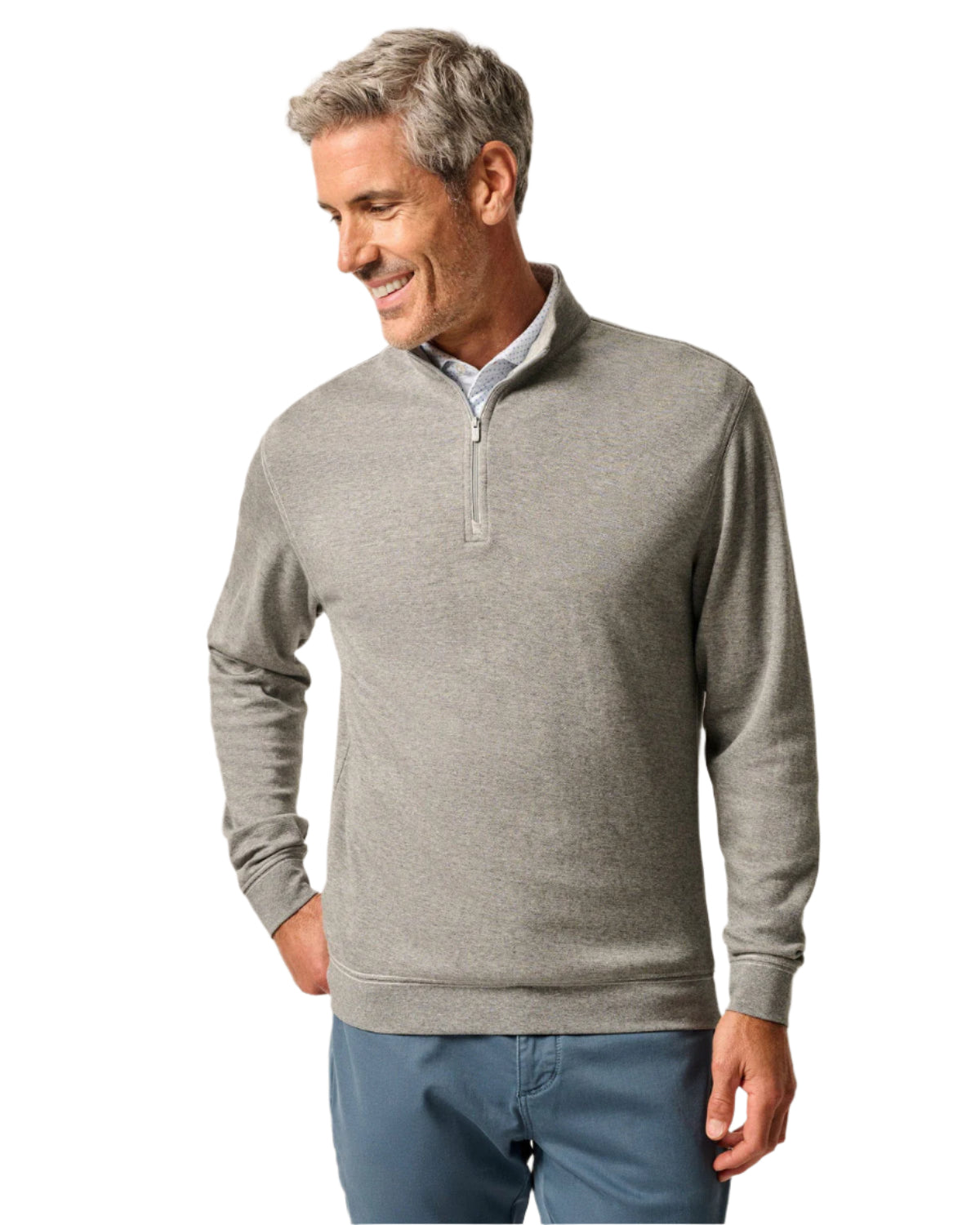 Johnnie-O Men's Hanks 1/4 Zip Pullover Apparel Johnnie-O Rhino Small