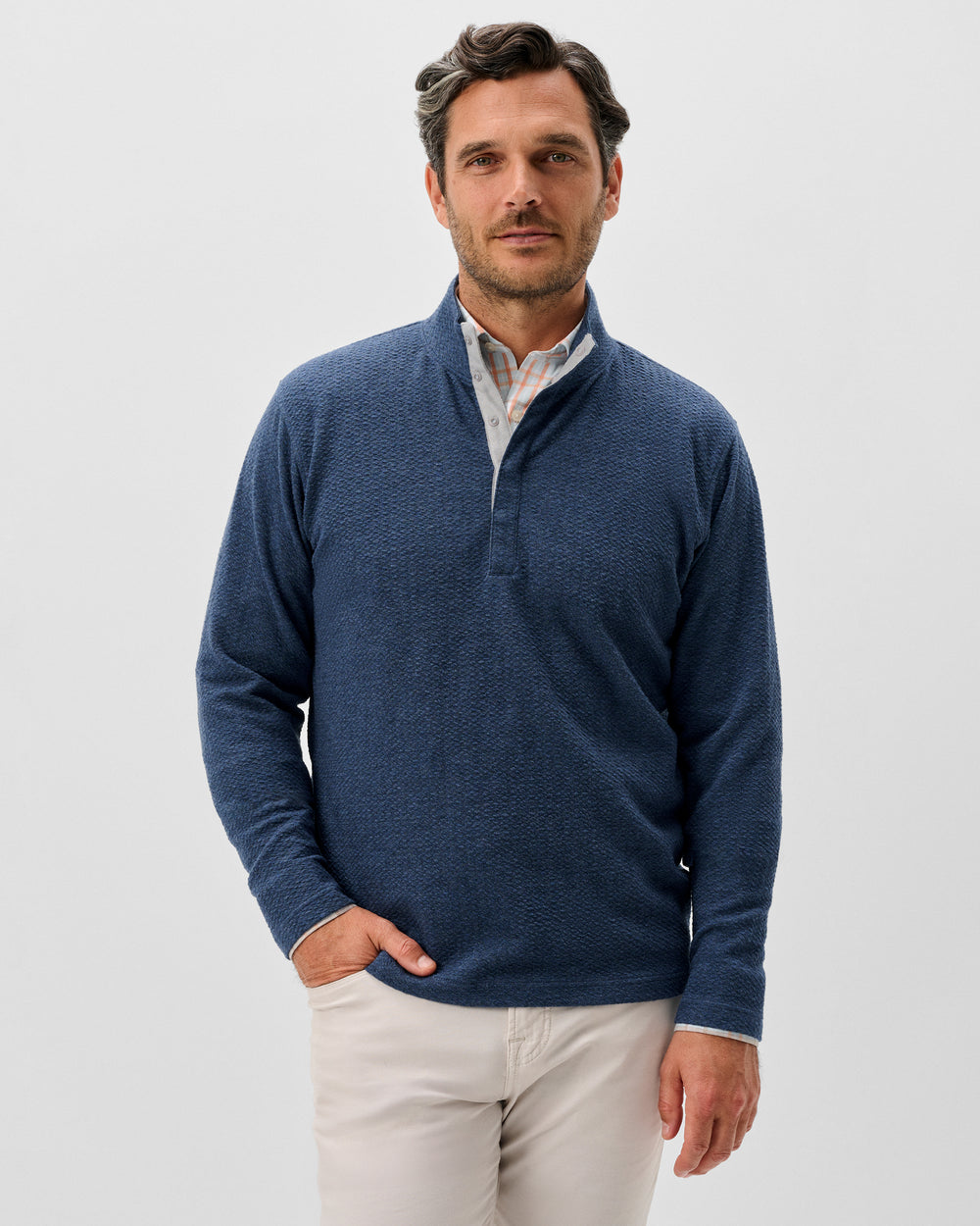 Johnnie-O Men's Ransel Hidden Snap Pullover