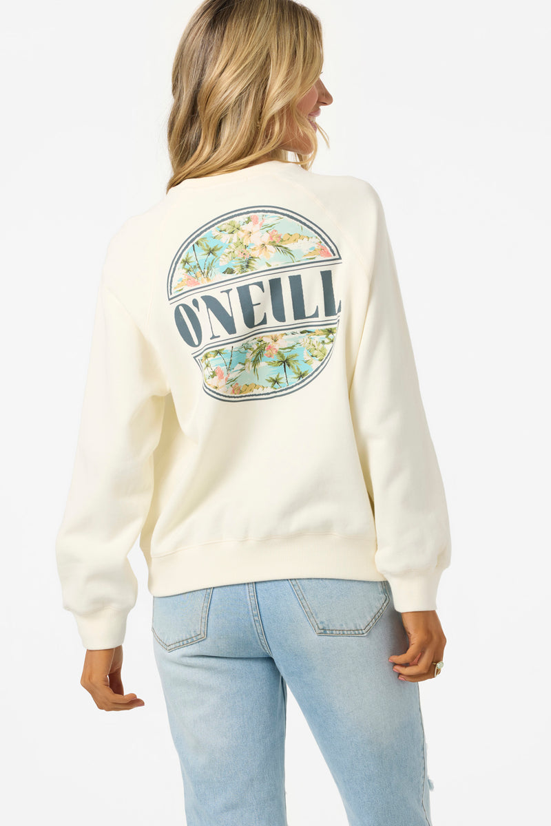 O'Neill Women's Boardwalk Crew Neck Fleece Apparel O'Neill Winter White XSmall