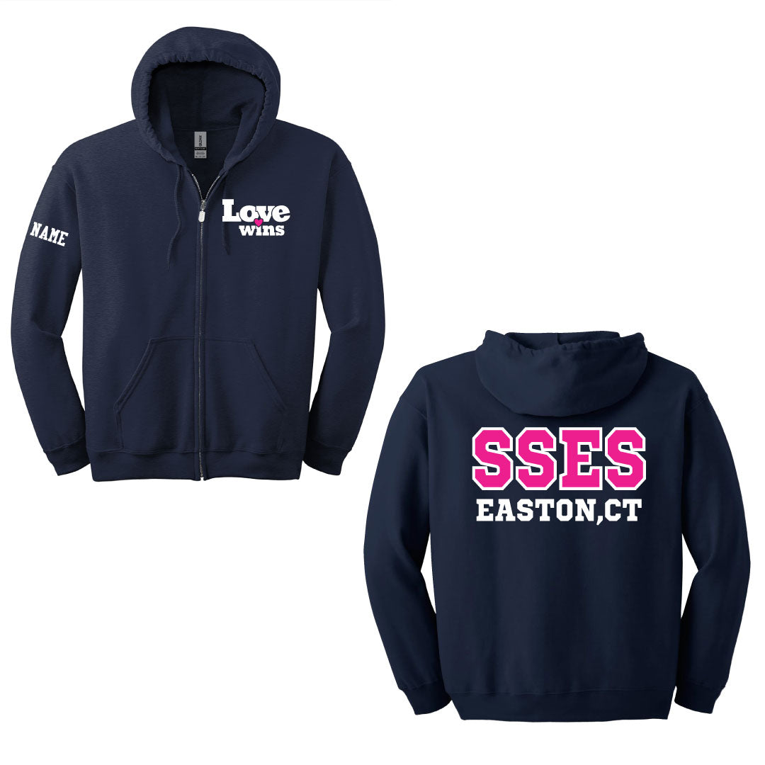 SSES Viki Soto 5K Full Zip Hooded Sweasthirt Logowear Viki Soto 5K Navy Youth S