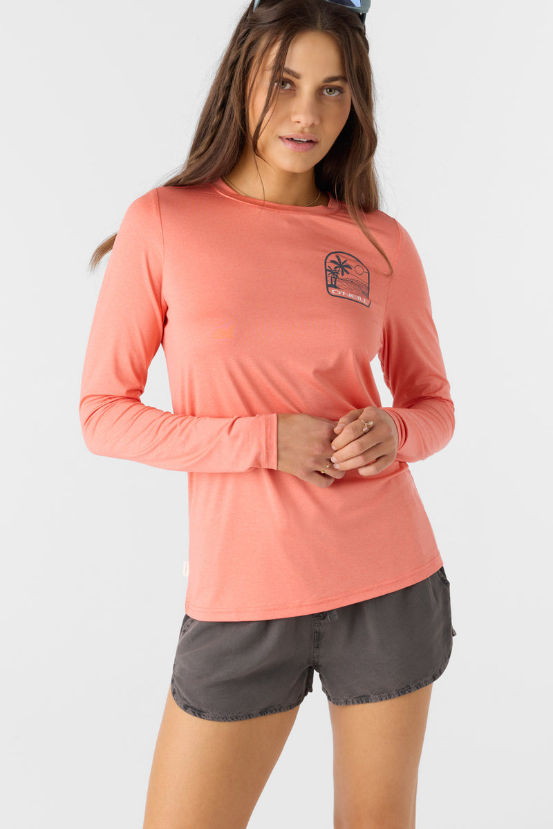 O'Neill Women's Breezy UPF Long Sleeve Top Apparel O'Neill Heather Peach Echo XSmall