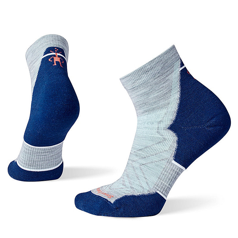 Smartwool Womens Run Targeted Cushion Ankle Socks Apparel Smartwool Light Gray Small