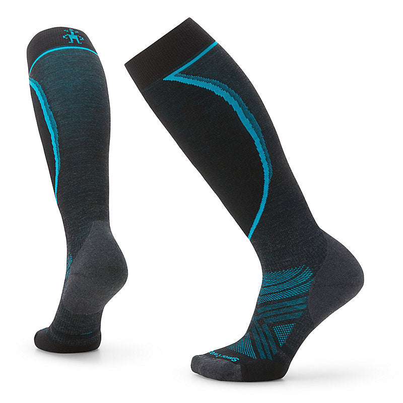 Smartwool Womens Ski Targeted Cushion Over The Calf Socks Apparel Smartwool Charcoal-003 Small