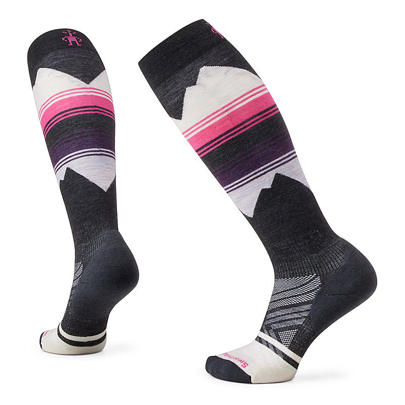 Smartwool Womens Ski Targeted Cushion Pattern Over The Calf Socks Apparel Smartwool Charcoal-003 Small